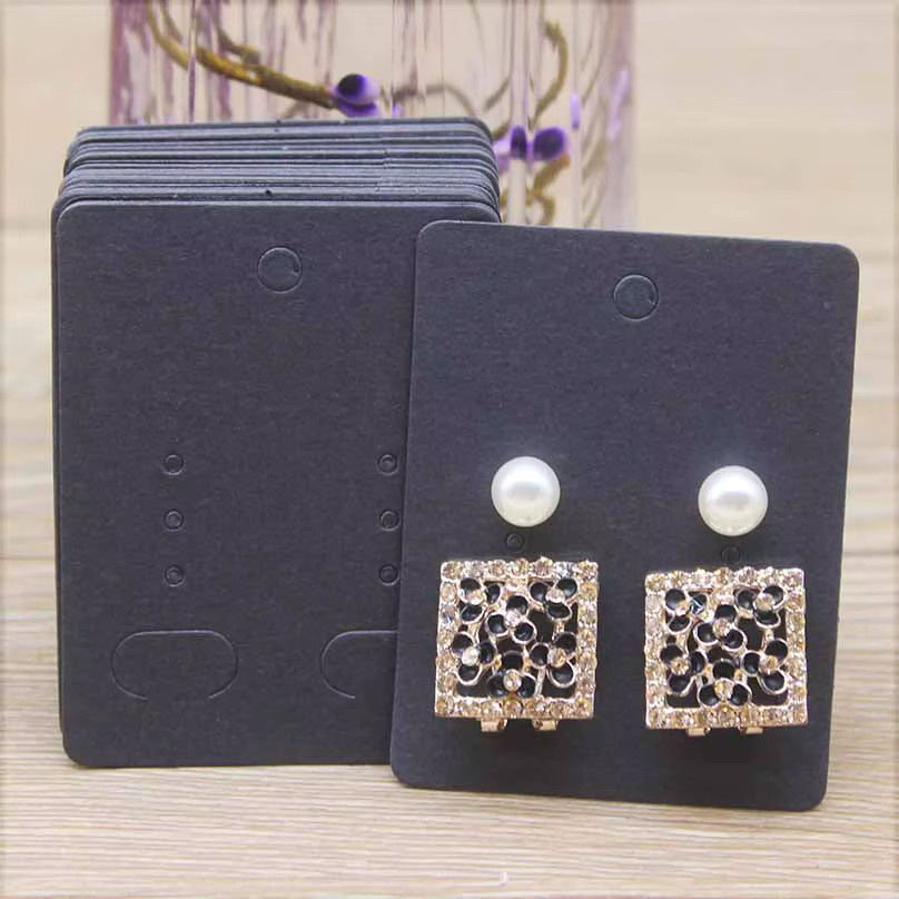 ZerongE Schmuck Display Karten für Ohrringe und Halsketten, 50 Stück, B: 5 cm, H: 6,5 cm - Bild 2