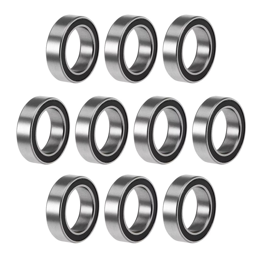 10 Stück Miniatur-Rillenkugellager 6700-2RS mit Gummidichtung ABEC-5, Farbe Silber, B/D/H: 10 x 15 x 4 mm - Bild 1
