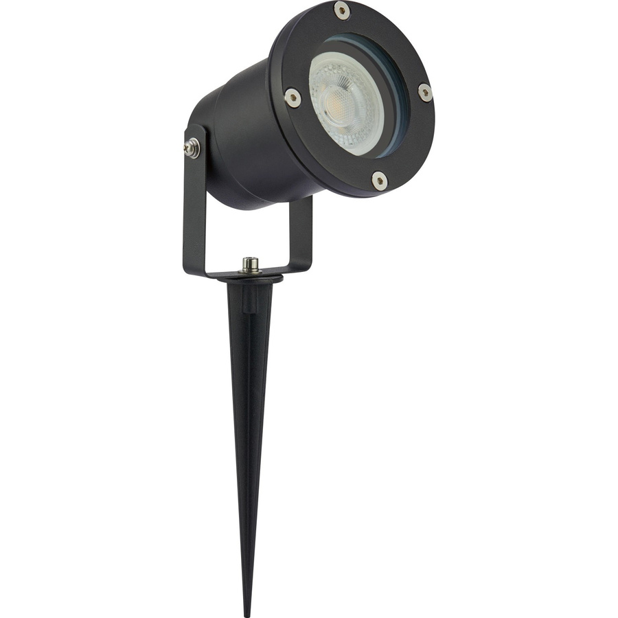 LED-Strahler für Außenbereich in Schwarz aus Aluminium mit GU10 Leuchtmittel, 5 W, 2700K Warmweiß, IP44 - Bild 2