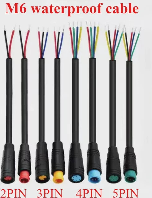 Julet 6mm Elektro-Steckverbinder Set mit Stecker und Buchse in Schwarz für E-Bike und Roller, wasserdicht, erhältlich als 2-, 3-, 4- oder 5-polige Ausführung - Bild 1