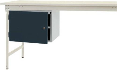 BASI Gehäuse-Unterbau stationär ZB4703.7016 mit 1 Tür und Einlegeboden, Anthrazit oder Weiß, Nutzhöhe: 300 mm, für Tischtiefe: 800 mm - Bild 1