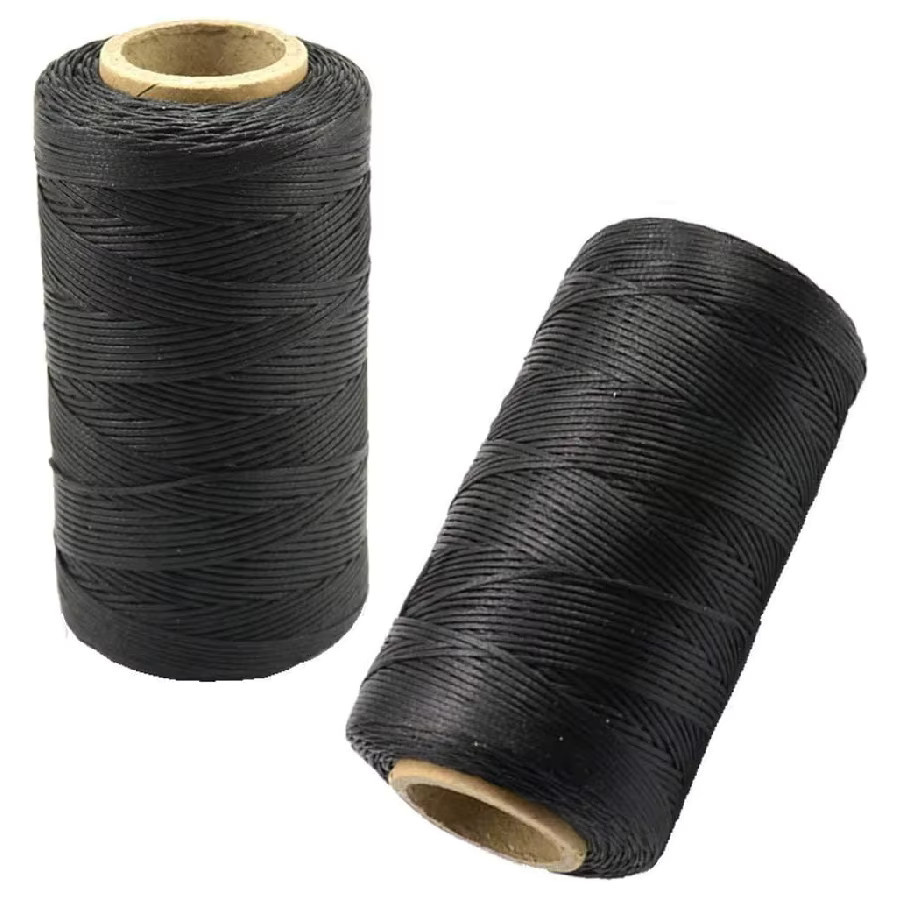 Gewachstes Nylon-Leder-Nähgarn in Schwarz, 260 m für Lederhandwerk, Buchbinden und Schuhreparatur - Bild 2