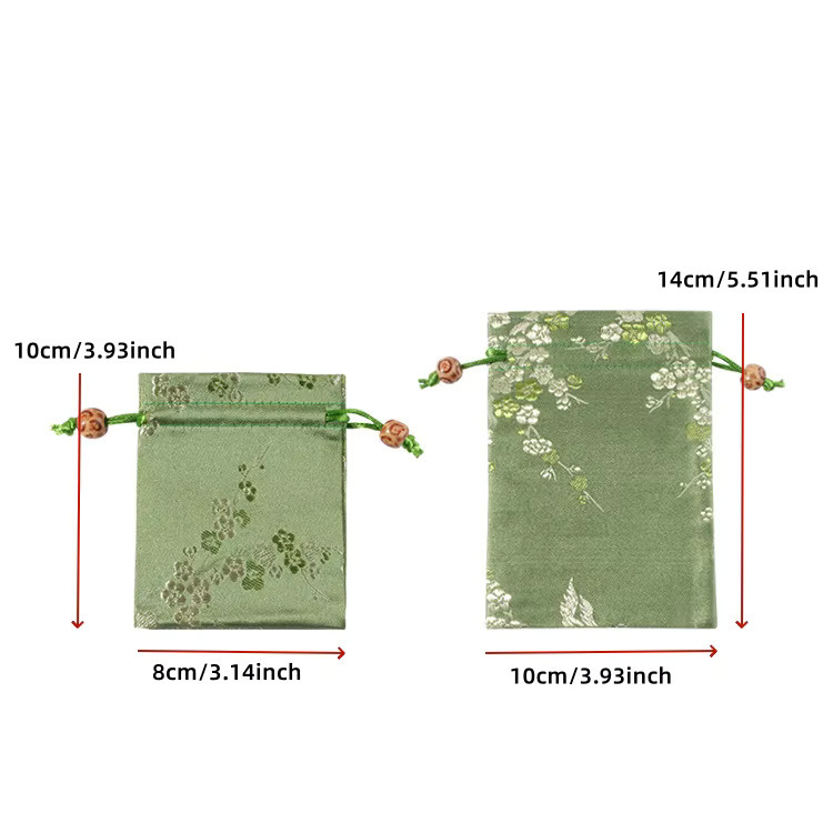 6 Stück Bankett-Geschenktüten im chinesischen Stil mit Pflaumenblütenmuster als Jacquard-Bundeltasche in Lila und Multicolour zur Aufbewahrung von Schmuck für Neujahr oder Valentinstag - Bild 4