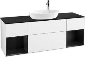 V&B Waschtischunterschrank Finion mit Wandbeleuchtung, Farbe Weiß lackiert, Breite: 160 cm - Bild 1