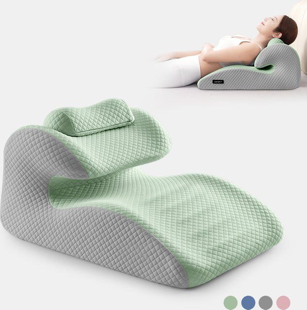 Ergonomisches Relax-Kissen von HEHUAI HT in Hellgrün mit abnehmbarem Bezug zur Unterstützung der Körperhaltung und Massagefunktion - Bild 1