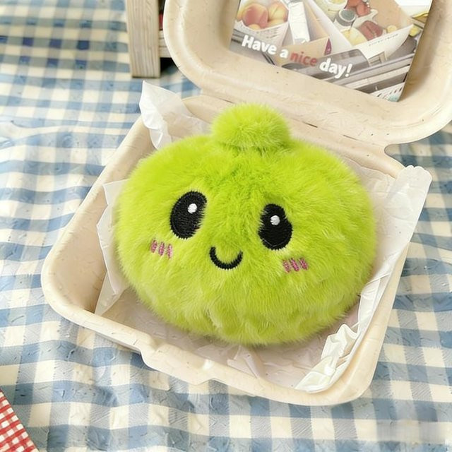 Plüsch-Schlüsselanhänger Baozi, 10 cm, Unisex - Bild 1