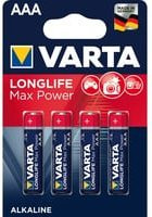 Varta Longlife Max Power AAA Batterien, 4er Set, Alkali-Mangan, 1280 mAh, 1,5V - Bild 1