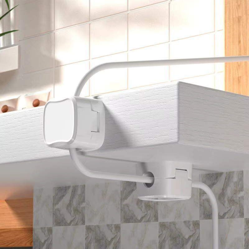 6er Set Magnetische Kabel Organizer in Weiß, Einstellbare Kabel Clips zur Kabelmanagement-Organisation unter dem Schreibtisch - Bild 2