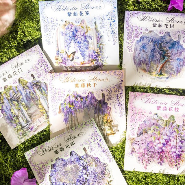 Mr. Paper Plant Wisteria Dream Aufkleber Set aus PET in Multicolour für Buchdekoration und Handbuch - Bild 1