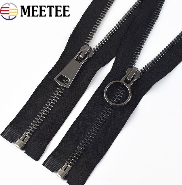 Meete 5er Set schwarze Metall-Reißverschlüsse mit Auto-Lock für Bekleidung und Schuhe - Bild 1