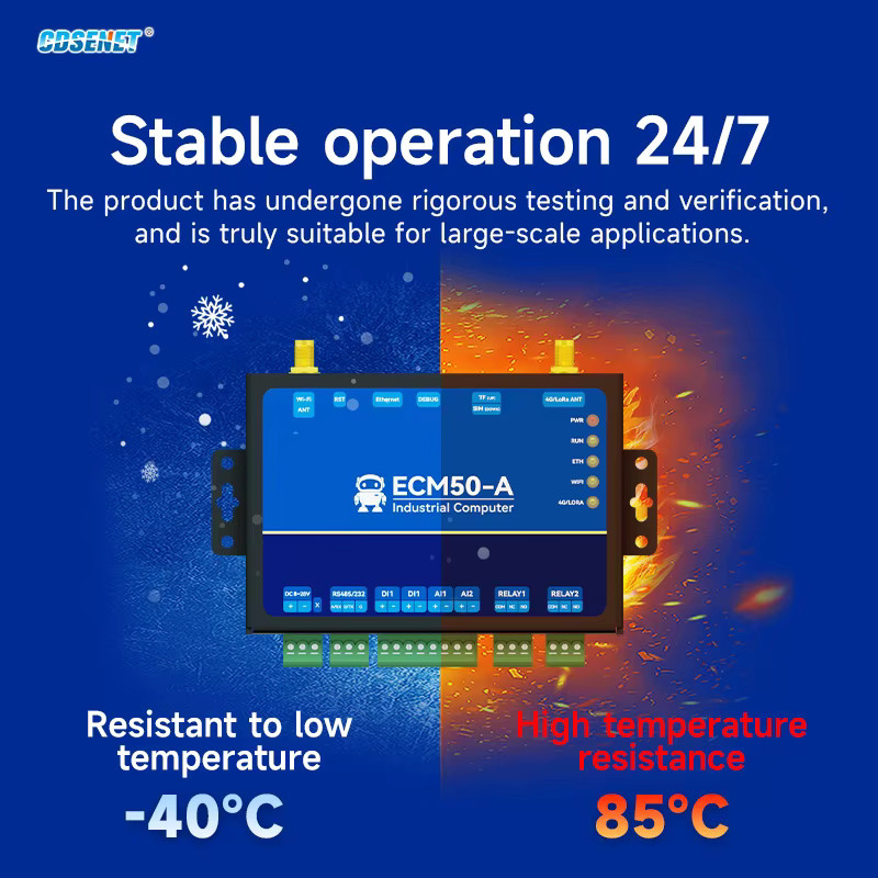 CDSENET ECM50 ESP32-S3 Industriecomputer mit MicroPython, WIFI, BLE, LoRa, RJ45, RS485, RS232 und Modbus Gateway - Bild 3