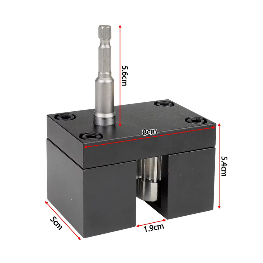 Effizientes Elektro-Crimper-Werkzeug aus Metall für verzinkte Rundkanäle und schwarze Ofenrohre in Schwarz - Bild 2