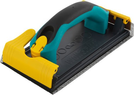 Wolfcraft Handschleifer Universal mit 2-K-Wechselgriff in Schwarz, Gelb und Grün - Bild 1