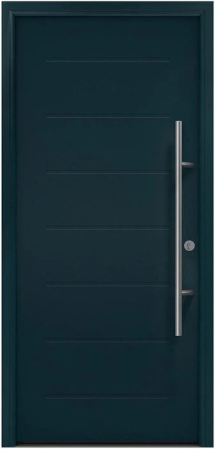 EcoStar Haustür Isopro Secur IPS 015 Anthrazitgrau B: 110 cm, H: 210 cm, DIN Rechts, RC2 Sicherheitstür aus Stahl und Aluminium - Bild 1