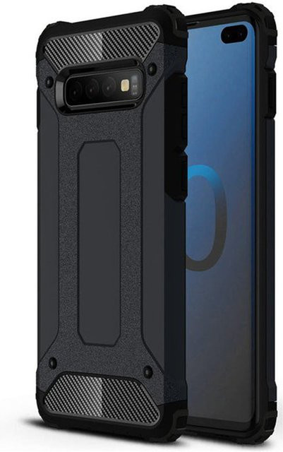 Techsuit Hybrid Armor Schutzhülle für Samsung Galaxy S10+ in Schwarz - Bild 1