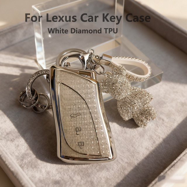 ICAR White Diamond TPU Autoschlüsselhülle für Lexus NX ES UX US RC LX GX IS RX 200 250h 350h LS 450h 260h 300h UX200 3-Tasten-Fernbedienung - Bild 1