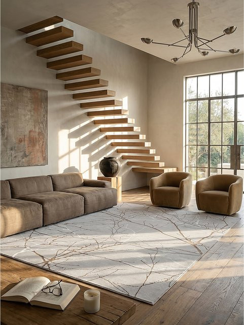 Kurzflor Teppich KAVALA von Kadima Design in Grau, B/B: 120 x 170 cm - Bild 1
