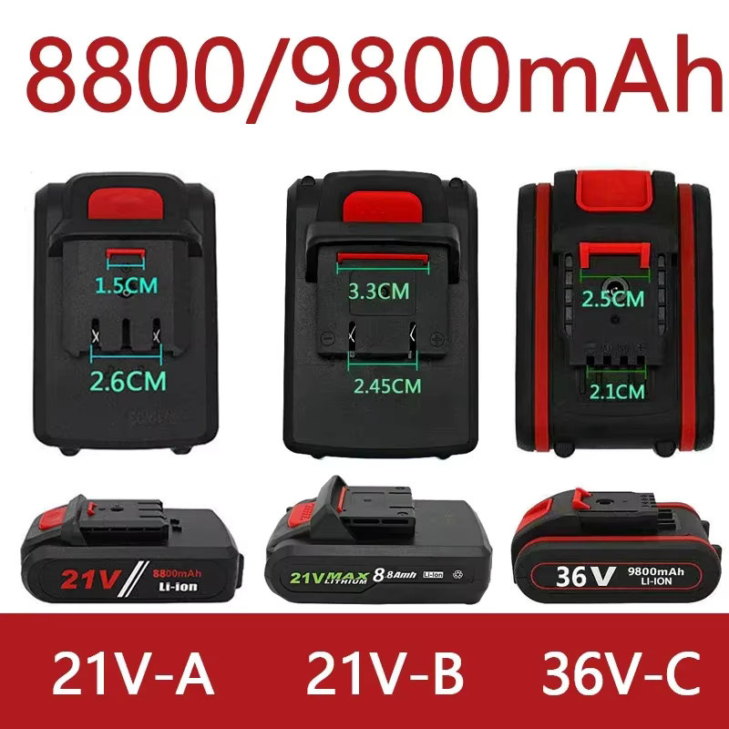 DAWEIKALA Akku-Bohrschrauber mit 36V und 8800mAh Lithium-Ionen-Akku in Schwarz - Bild 2