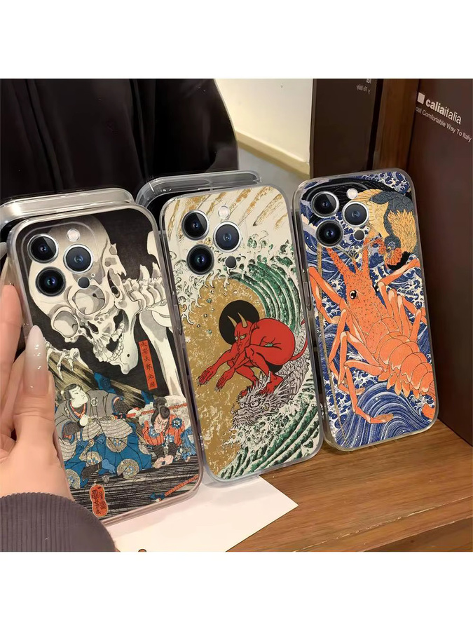 Handyhülle mit Utagawa Kuniyoshi Ukiyoe Art Design für Apple iPhone Modelle in Multicolour - Bild 3