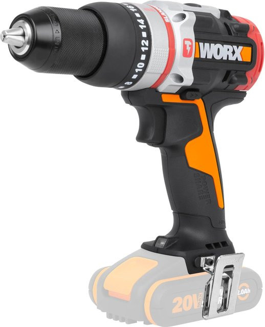 Worx Schlagbohrschrauber mit Hammerfunktion WX354.9 in Orange (Worx PowerShare) - Bild 1