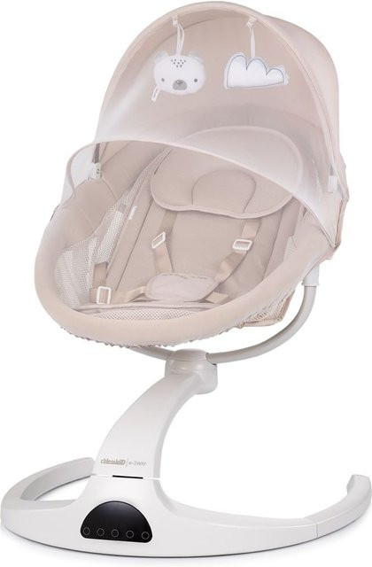 Chipolino Babywippe E-Sway mit Fernbedienung, Musik, Bluetooth und Plüschtier in Beige - Bild 1