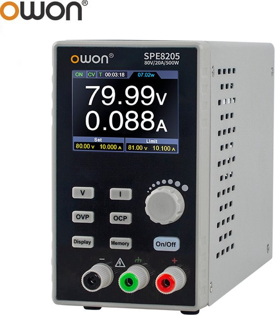 OWON SPE8205 SPE8105 Programmierbares Gleichstromnetzteil mit Wellenformbearbeitung, 500 W, 80 V, 10/20 A, tragbares Labornetzteil - Bild 1