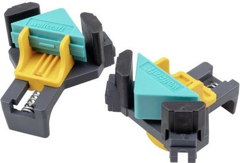 Wolfcraft Eckenspanner ES 22 Set aus Kunststoff in Schwarz, Türkis und Multicolour, 2 Stück - Bild 1