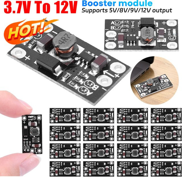 DC-DC Boost Step Up Converter Spannung Regler Modul für Lithium Batterien, Schwarz - Bild 1