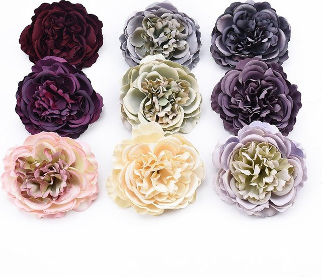 Künstliche Pfingstrosen aus Seide in Mehrfarben für Hochzeiten, Garten und Dekorationen - Bild 1