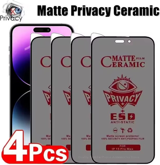 Caynes Anti-Spy Mattfolie als Displayschutz aus Keramikmembran für Samsung Galaxy A56 5G A16 A15 A17 A07 A55 A51 A50 A52 A54 A36 A32 A73 in Transparent - Bild 1