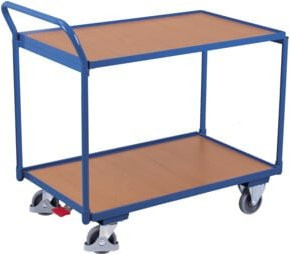 Cordes Tischwagen mit 2 Ladeflächen in Blau und Steel - Bild 1