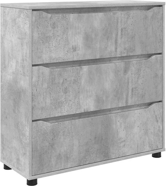 vidaXL Aufbewahrungsschrank in Betongrau aus Holzwerkstoff, B/T/H: 80 x 31 x 81 cm - Bild 1