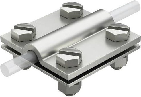 OBO Bettermann Montagezubehör 252 8-10xFL30V4A in Silber, 10 Stück - Bild 1