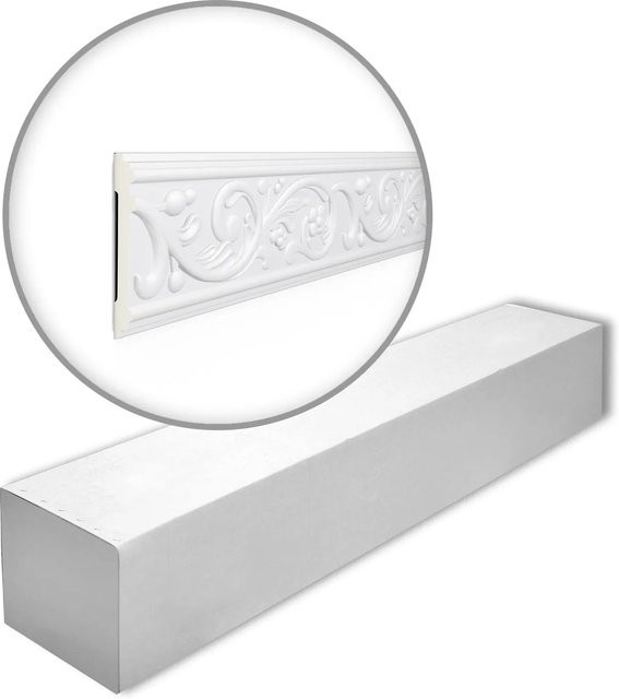 NOEL & MARQUET NMC Z12-Box ARSTYL Wandleisten Set in Weiß, 15 Stück mit insgesamt 30 m Gesamtlänge aus Polyurethan Hartschaum - Bild 1
