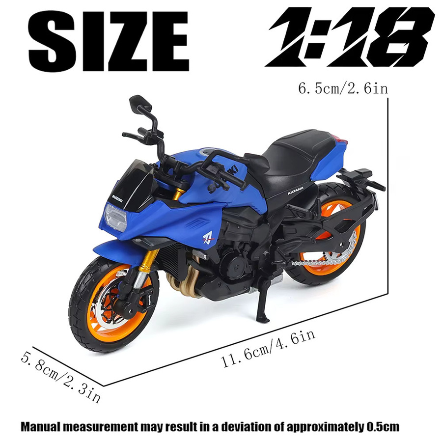 Maisto Suzuki Katana Motorradmodell, 1:18, Blau - Bild 2