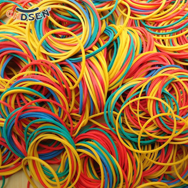 Bunte elastische Gummibänder für Schule, Büro und Haushalt in Mehrfarben - Bild 1