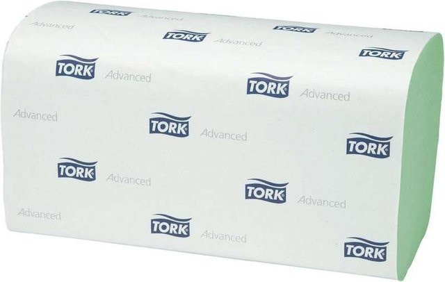 Tork Advanced Papierhandtücher Zickzack-Falzung 2-lagig grün B: 25 cm, T: 23 cm, 3750 Stück - Bild 1