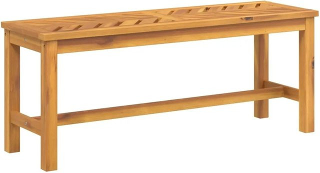 vidaXL Gartenbank aus Akazie Massivholz in Braun, B/T/H: 110 x 45 x 35 cm - Bild 1