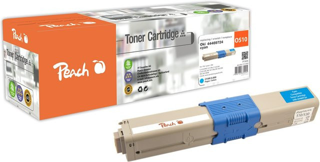 Peach XL Toner Cyan O4446/4449 (wiederaufbereitet) für OKI C 510 DN, C 511 DN, C 530 DN, C 531 DN, MC 561 DN und MC 562 DN - Bild 1