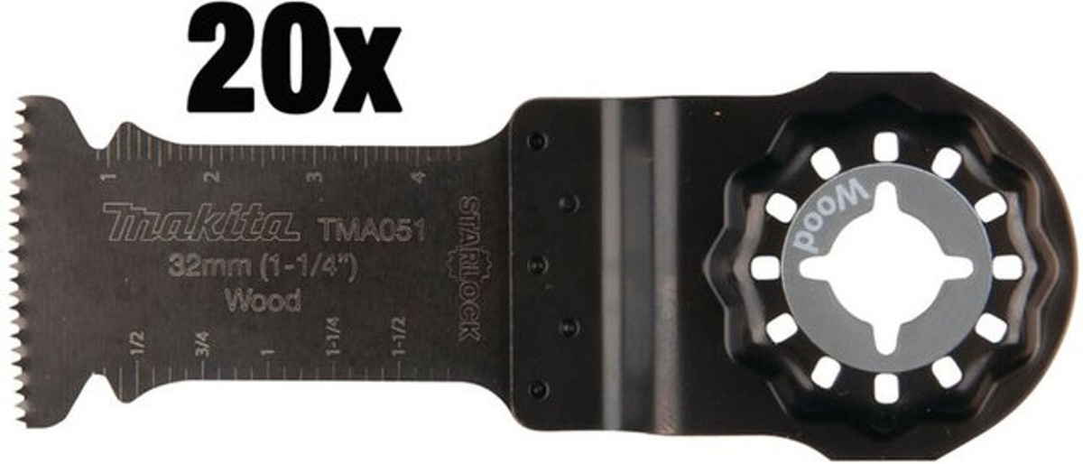 Makita Tauchsägeblatt für Holz 32 mm TMA051 20 Stück Schwarz - Bild 2