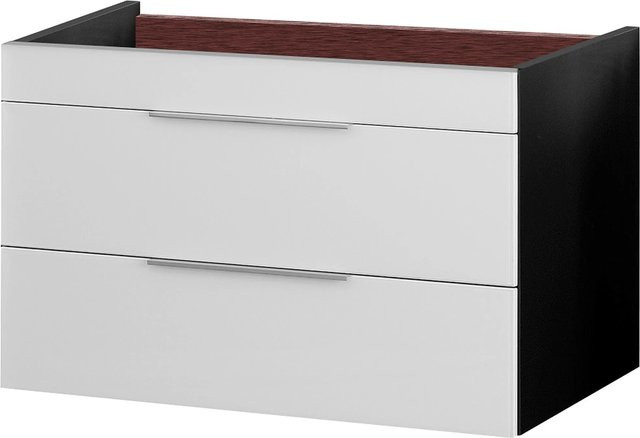 Fackelmann Kara Waschbeckenunterschrank in Anthrazit-Weiß, B/H/T: 79,5 x 59,0 x 49,0 cm - Bild 1