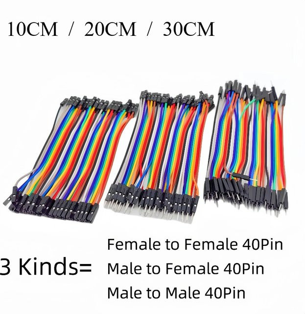 DuPont Jumper-Kabel Set für Arduino in Multicolour, Stecker auf Buchse und Buchse auf Stecker DIY-Kit - Bild 1