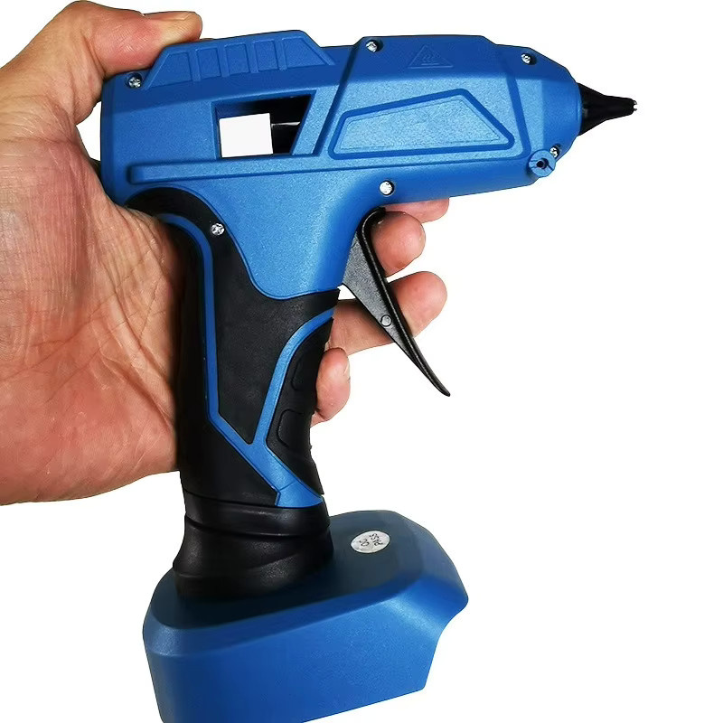 Akku-Heißklebepistolen-Set mit 7 mm Klebestiften, kompatibel mit 20 V Lithium-Akkus von Milwaukee, Makita und DeWalt - Bild 2