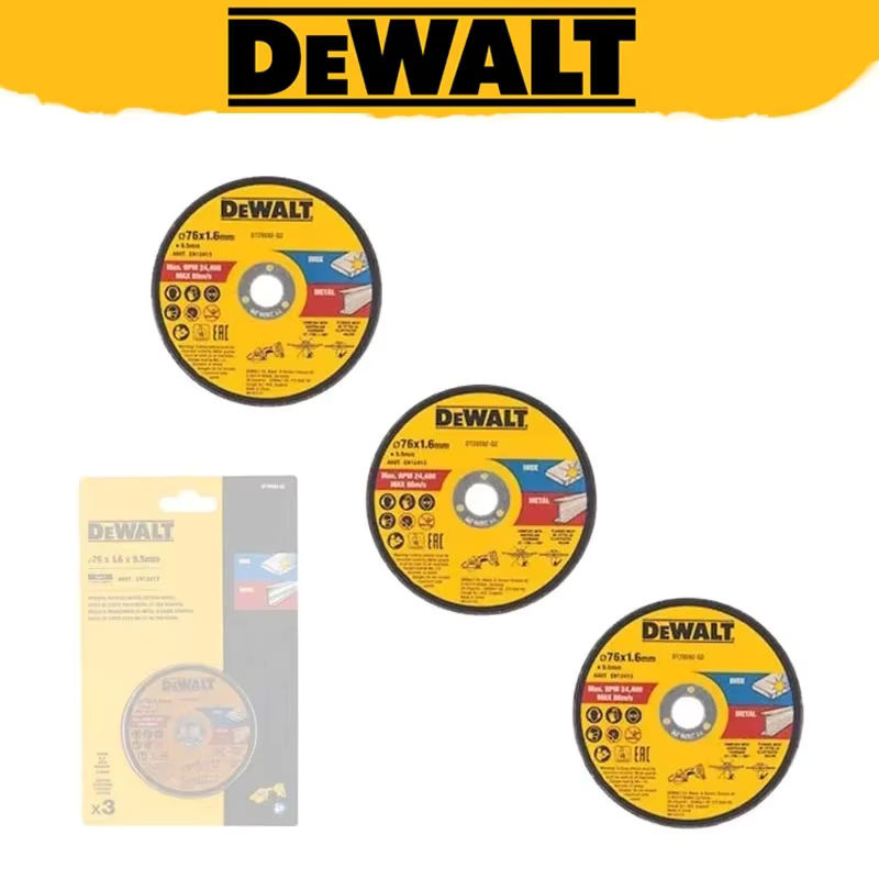 DeWalt DT20592-QZ INOX Bonded Schleiftrennscheibe 76 mm für Multi-Mat-Trennscheiben 3er-Pack - Bild 4