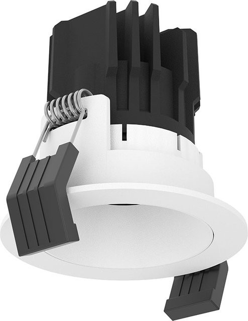 LUX-IT Solo 4 LED-Deckeneinbaustrahler in Weiß mit 13 Watt High Power, dimmbar mit dim2warm Technologie (1800K - 3000K) und IP44 Schutzart - Bild 1