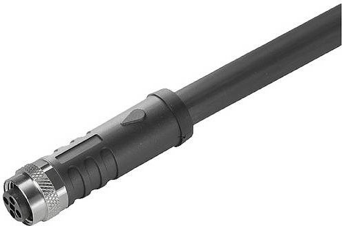 Weidmüller Sensor-Aktor-Steckverbinder M12 Buchse, 4-polig, schwarz, Kabellänge: 1,50 m - Bild 1
