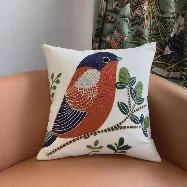 JMG Clothing Boho Floral Kissenhülle aus Baumwolle und Leinen, Mehrfarbig, B/B: 45 x 45 cm - Bild 1