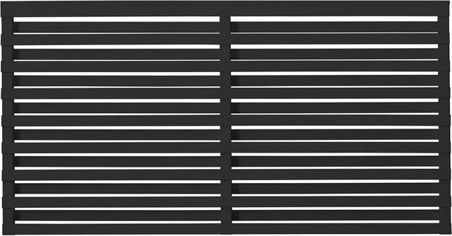 Plus Sichtschutzzaun Osaka aus lackiertem Nadelholz in Schwarz, Höhe: 180 cm, Breite: 93 cm - Bild 1