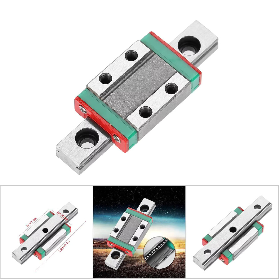 LML9B Miniatur-Linearschiene mit Gleitblock und Schienenwagen in Silber, Breite: 9 mm - Bild 4