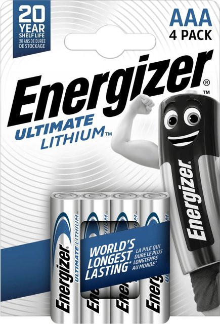 Energizer Ultimate Lithium AAA Batterien, 4 Stück, Silber - Bild 1